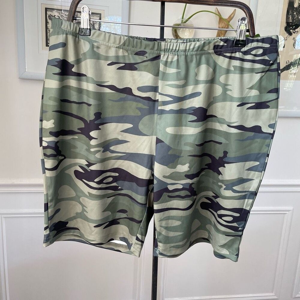 Chicme Green Camouflage Bike Shorts 2XL